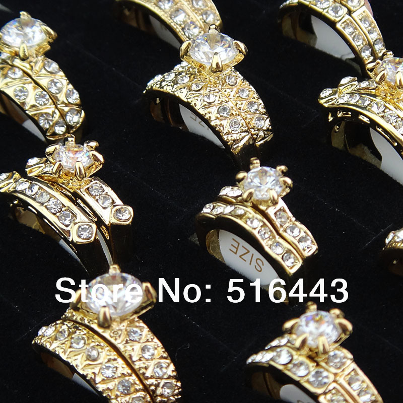 Big Promotions 20pcs Upscale Jewelry Cubic Zirconia 18K Gold P 2 in 1 Engagement Wedding Womens Mens Rings A-907, Golden;silver
Big Promotions 20pcs Upscale Jewelry Cubic Zirconia 18K Gold P 2 in 1 Engagement Wedding Womens Mens Rings A-907, Golden;silver