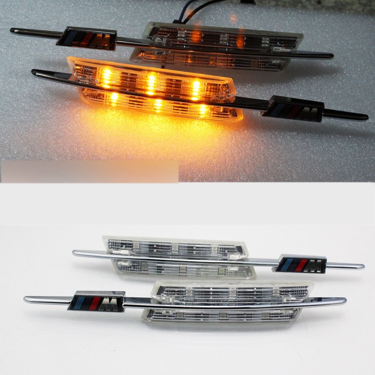2PCS/SET LED Fender Side Turn Signals Door lamp SIDE Marker Light 12V SMD3528 Bulb Kit For BMW E60 E61 E81 E82 E87 E88 E90 E91 E92 M Logo
2PCS/SET LED Fender Side Turn Signals Door lamp SIDE Marker Light 12V SMD3528 Bulb Kit For BMW E60 E61 E81 E82 E87 E88 E90 E91 E92 M Logo