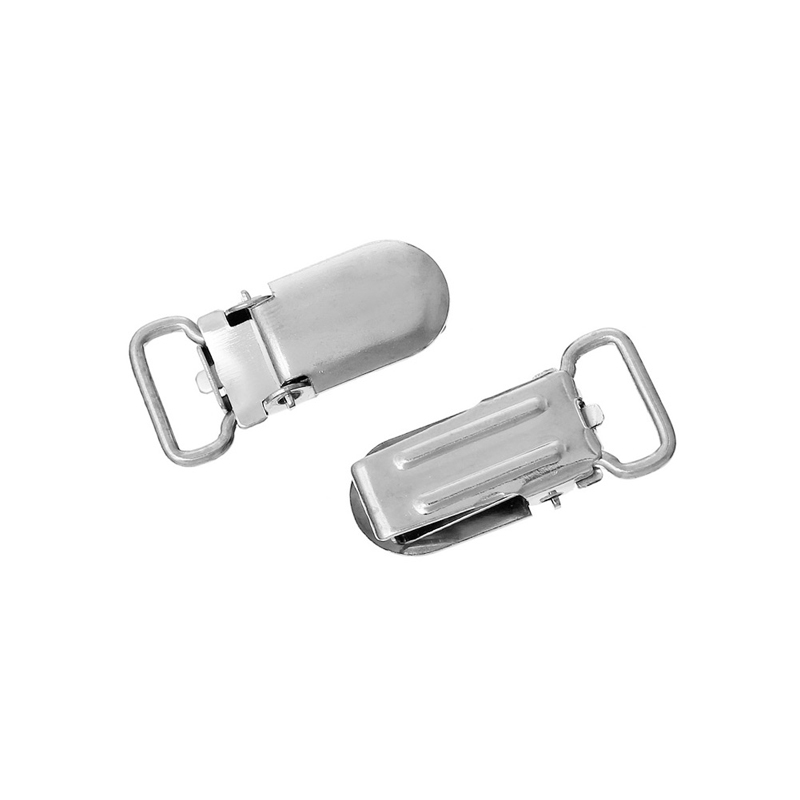 Wholesale-30Pcs Metal Pacifier Clips For Baby Cute Infant Soother Clasps Funny Accessories