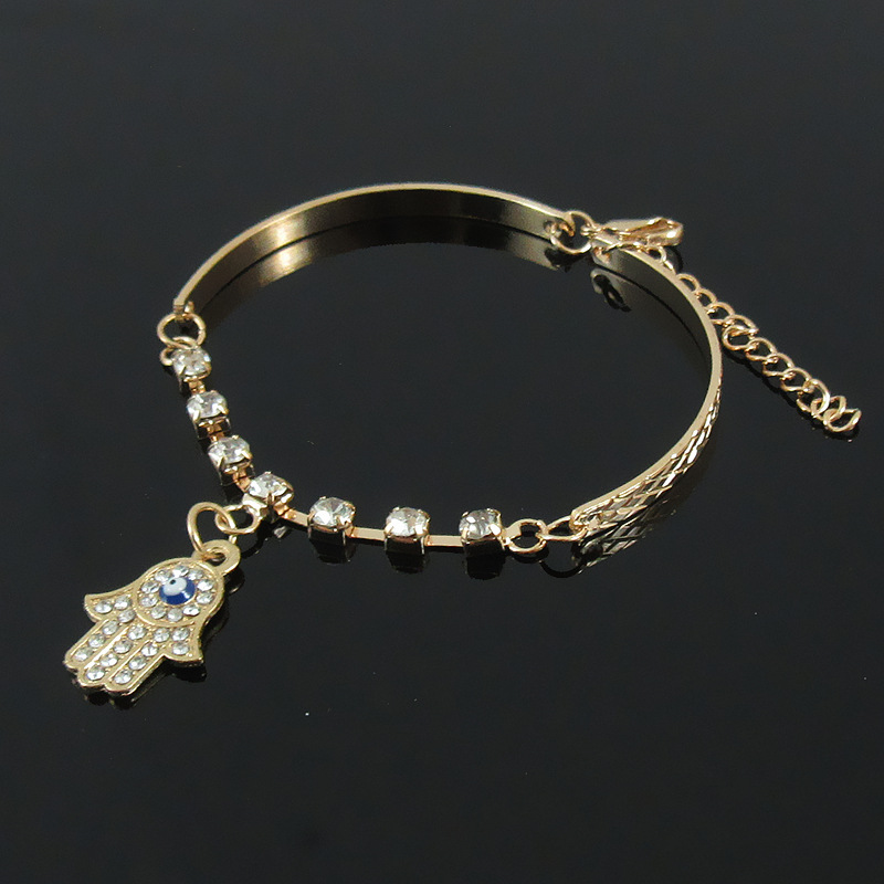 New Fashion Fatima Hand Charm Bracelet Paved Crystal Bracelets for Women Gifts Gold Bracelet Jewelry Good Quality Bangle
New Fashion Fatima Hand Charm Bracelet Paved Crystal Bracelets for Women Gifts Gold Bracelet Jewelry Good Quality Bangle