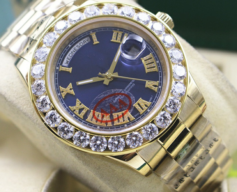 Top Quality Blue Dial President Mens Day-Date II 41MM 18k Yellow Gold Bigger Diamond Automatic Mechanical Mens Watch Men's Sport Wrist Watch
Top Quality Blue Dial President Mens Day-Date II 41MM 18k Yellow Gold Bigger Diamond Automatic Mechanical Mens Watch Men's Sport Wrist Watch