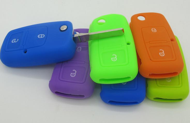 VW 2 button flip Key cover Silicone Case For VW 2 buttton remote key VW Polo Passat