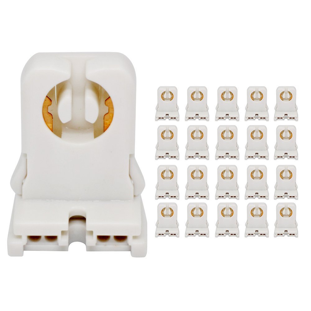 High quality AC 250V T8 G13 Base LED Aquarium Lamp Holder Socket Adapter Snap-In /Slide-On G13 T8 tube lamp socket