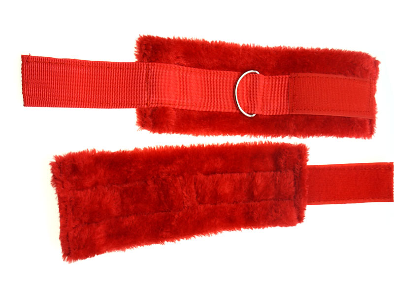Sex Toys Tied Tease Under Bed Bondage Restraint Nylon Velvet Hand Cuffs &Ankle Cuffs Set Sex Products For Couples Erotic Toys 17418