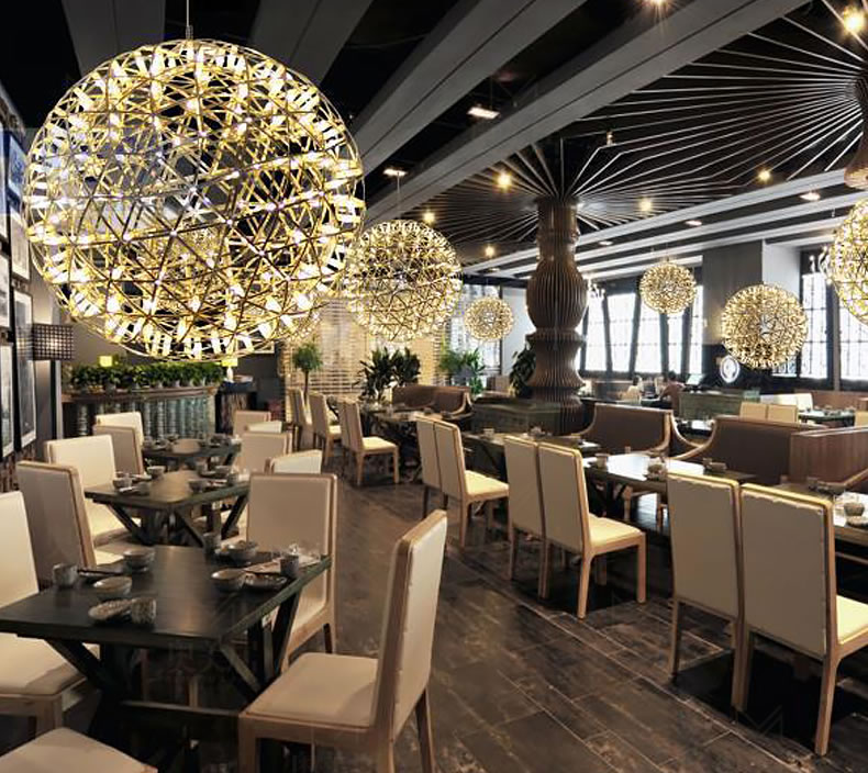 LED Modern Pendant Lamps Fireworks Lamp Ball Stars Hanging Pendant Lights Fixture Hotel Shopping Mall Cafes Pub Bar Home Indoor Lighting - view 5