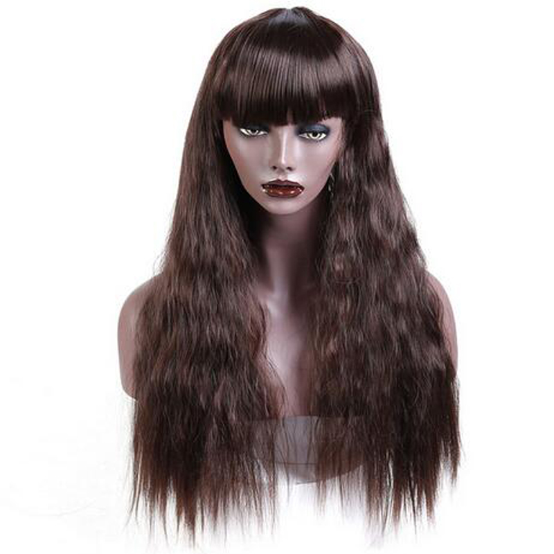 Women's Long Black Synthetic Water wave cosplay wig for good life