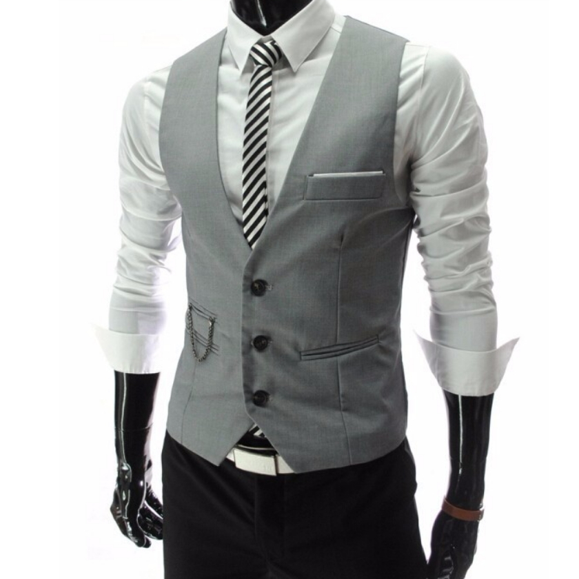 Wholesale- Blazer Vests For Men Slim Fit Suit Sleeveless Business Waistcoat Gilet Homme Casual Colete Masculino Terno Chaleco Vestir Hombre, Black
Wholesale- Blazer Vests For Men Slim Fit Suit Sleeveless Business Waistcoat Gilet Homme Casual Colete Masculino Terno Chaleco Vestir Hombre, Black