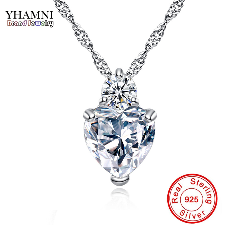 YHAMNI Heart Pendant Necklace 925 Sterling Silver Women Necklaces Wedding Diamond Crystal Collares Colar Jewerly XN29
YHAMNI Heart Pendant Necklace 925 Sterling Silver Women Necklaces Wedding Diamond Crystal Collares Colar Jewerly XN29