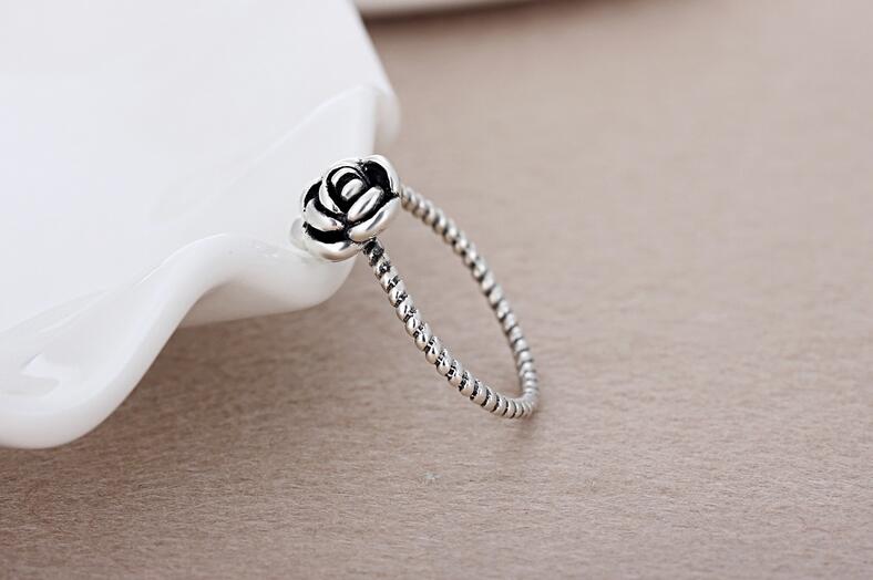 Wholesale Professional Vintage Jewelry 925 Sterling Silver Women Wedding Engagement Band Cut Flower Ring For Lover Giift Size 5/6/7/8/9