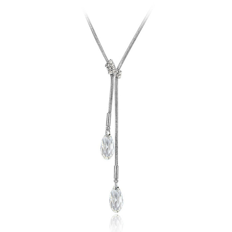Famous brand water drop design jewelry rhodium plated Gillian Y-Necklace Made with Austrian crystals from Swarovski best gift for women
Famous brand water drop design jewelry rhodium plated Gillian Y-Necklace Made with Austrian crystals from Swarovski best gift for women