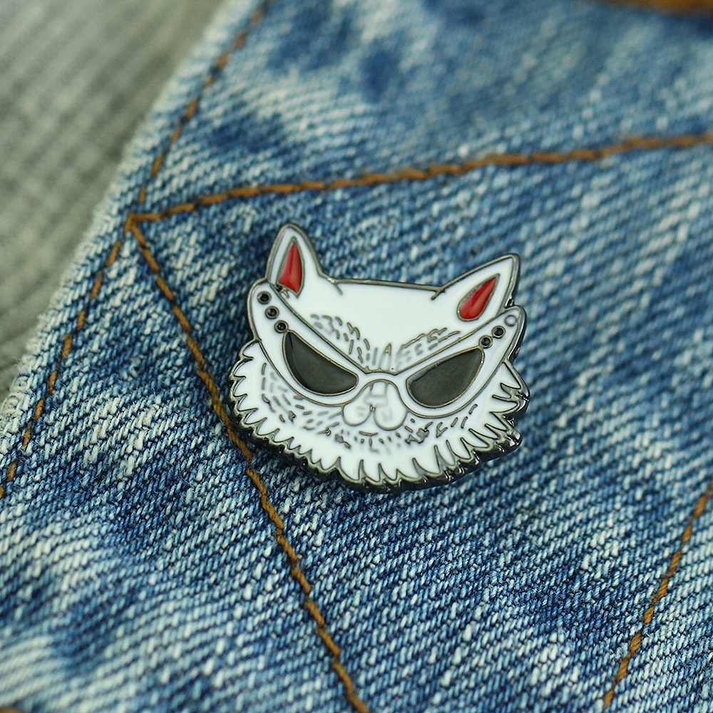 Wholesale- 2017 New Fashion Cute Dog Animal Cartoon Charm Broches Pins For Woman Button Pins Jeans Bag Decoration Gift Wholesal