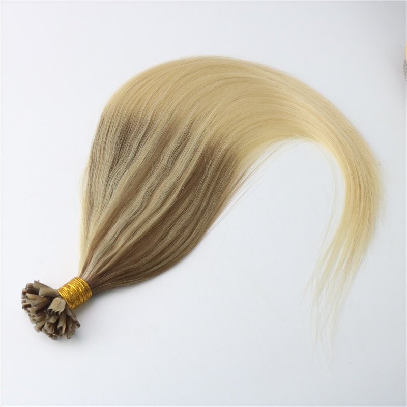 100Strands 100g/set Pre-bonded Remy Human Hair Extension Keratin Nail U tip Hair Extension Balayage Ombre Hair Brown Blonde Highlight