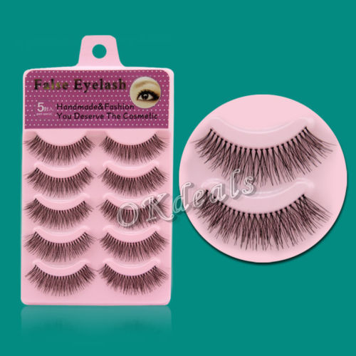 5 Pairs Handmade Popular Messy Natural Fake False Eyelashes Paragraph Fase Eye Lashes Makeup Beauty Tools от DHgate WW