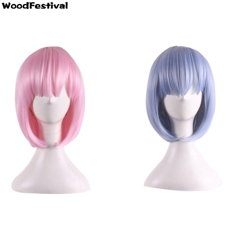 WoodFestival pink blue anime wigs short straight bob wig cosplay zero ram rem wig heat resistant fiber synthetic hair wigs
WoodFestival pink blue anime wigs short straight bob wig cosplay zero ram rem wig heat resistant fiber synthetic hair wigs