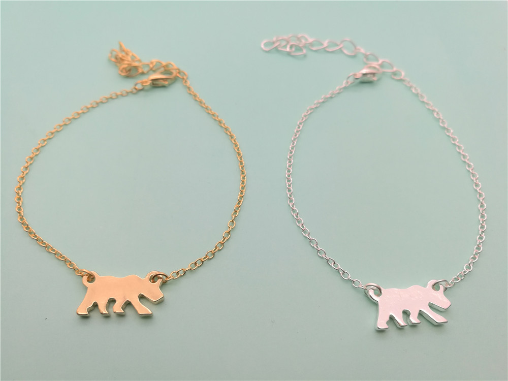30PCS- B054 Tiny Fashion Polar Bear Bracelets Thin Bruin Bracelet White Sea Bear Bracelet USA California Cali Bear Bracelets