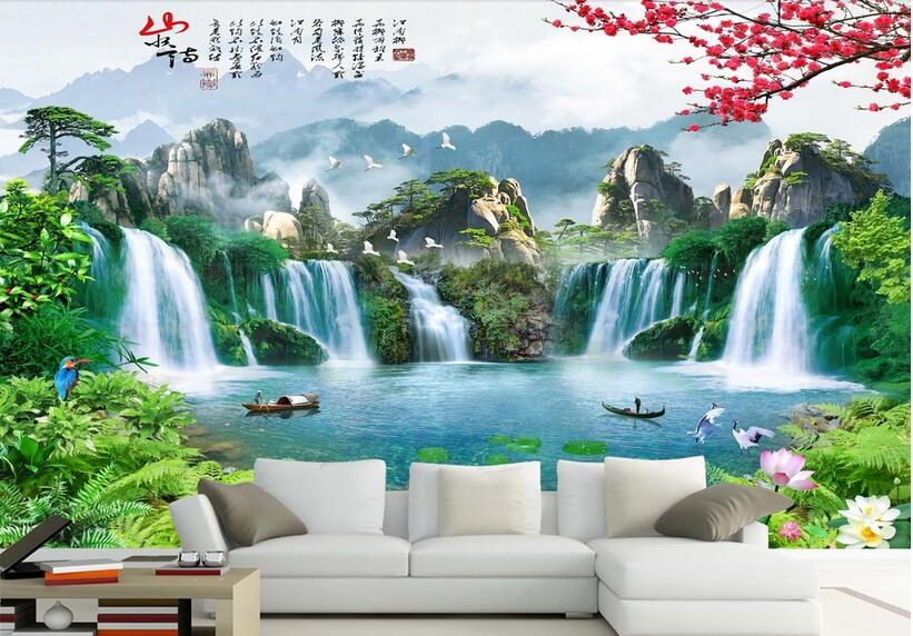 3d wallpaper custom photo mural Flowing water mountain scenery painting living room Home decoration 3d wall murals wallpaper for walls 3 d, Green
3d wallpaper custom photo mural Flowing water mountain scenery painting living room Home decoration 3d wall murals wallpaper for walls 3 d, Green