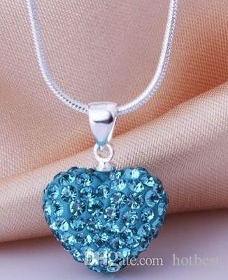 fashion hotsale new wedding mircro pave disco Mix Colors beads clay heart silver plated crystall Crystal necklace pendant women
fashion hotsale new wedding mircro pave disco Mix Colors beads clay heart silver plated crystall Crystal necklace pendant women