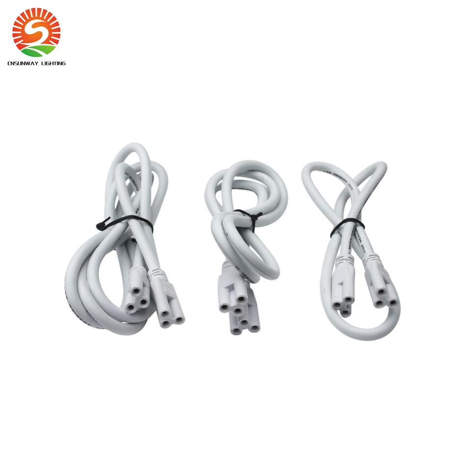 led accessory wire t8 t5 1ft 2ft 3ft 4ft 5ft Cable for Integrated T8 T5 led tubes lights Connector CE ROHS UL DLC cable cords Extension Power Plug No 