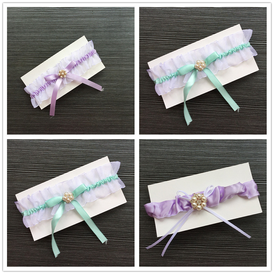 New Green Purple Satin Elastic Keepsake & Toss Garters Wedding Bridal Hen Gift Legs Rings White Organza Set Pearl Ribbon Bow, As picture
New Green Purple Satin Elastic Keepsake & Toss Garters Wedding Bridal Hen Gift Legs Rings White Organza Set Pearl Ribbon Bow, As picture