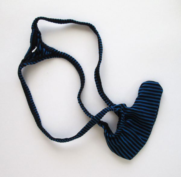 Mens Rocket Thong Bulge Low Rise string cotton poly spandex g495C narrow stripes poly cotton stripes