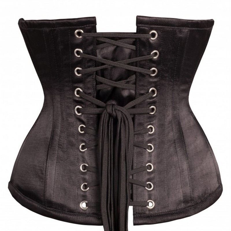 Plus Size 14 Steel Boned Waist Training Underbust Corset with Side Brocade Embroidery Hip Panels Women Everyday Waist TAMING Corselet