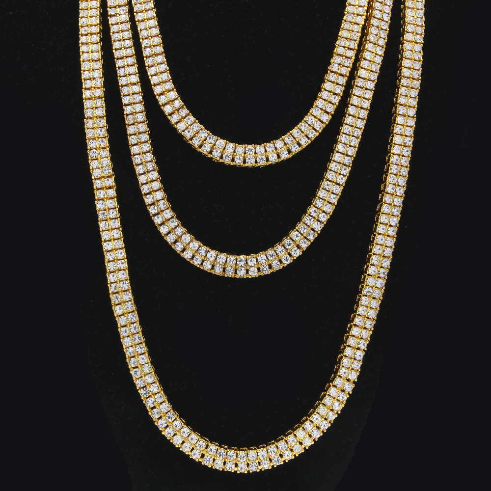 Men Women On Gold Silver Black 2 Row Diamond Simulated 20-30Inch Chain Necklace 10mm men hip hop jewelry
Men Women On Gold Silver Black 2 Row Diamond Simulated 20-30Inch Chain Necklace 10mm men hip hop jewelry