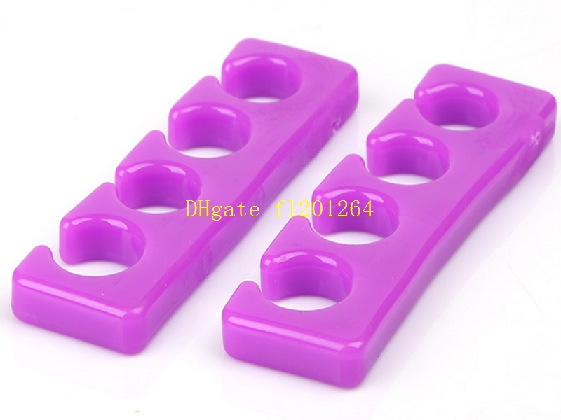 200pcs/lot Fast shipping Silicone Toe Separator Finger Spacer For Nail art Nail Tools Flexible Soft Silica Toe Separators