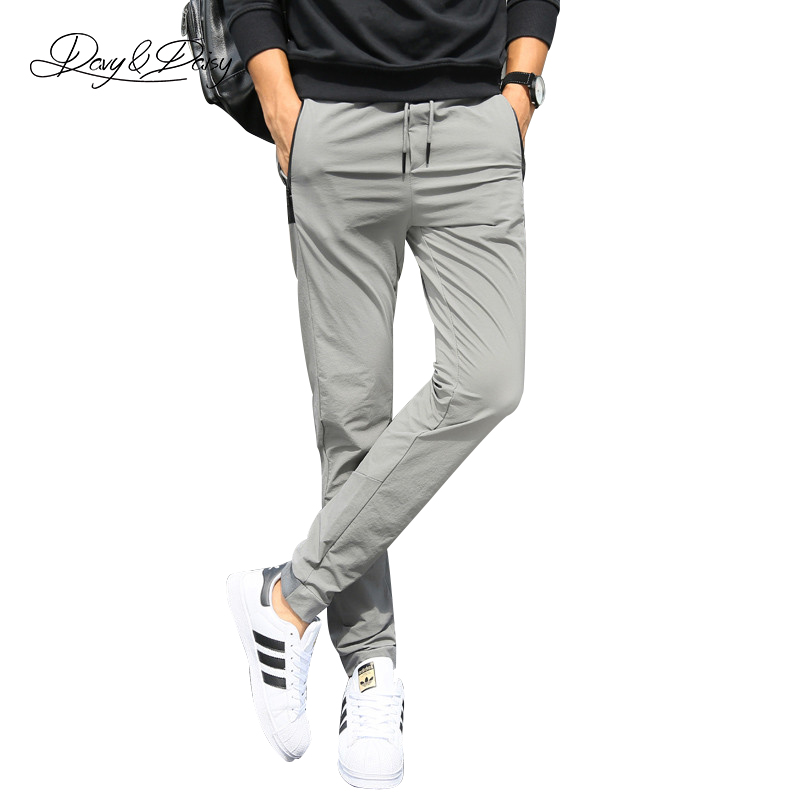 Wholesale- Men's Casual Pants High Quality Joggers Hip Hop Foot Beam Trousers Male Elastic Army Green Sweatpants Solid Pantalones DT-076