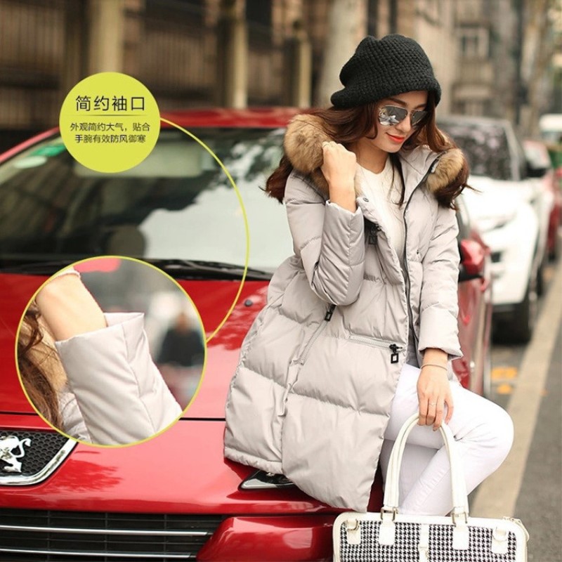 2019 new women parka wool collar thick parkas plush cotton jacket parka mujer camperas mujer abrigo A644