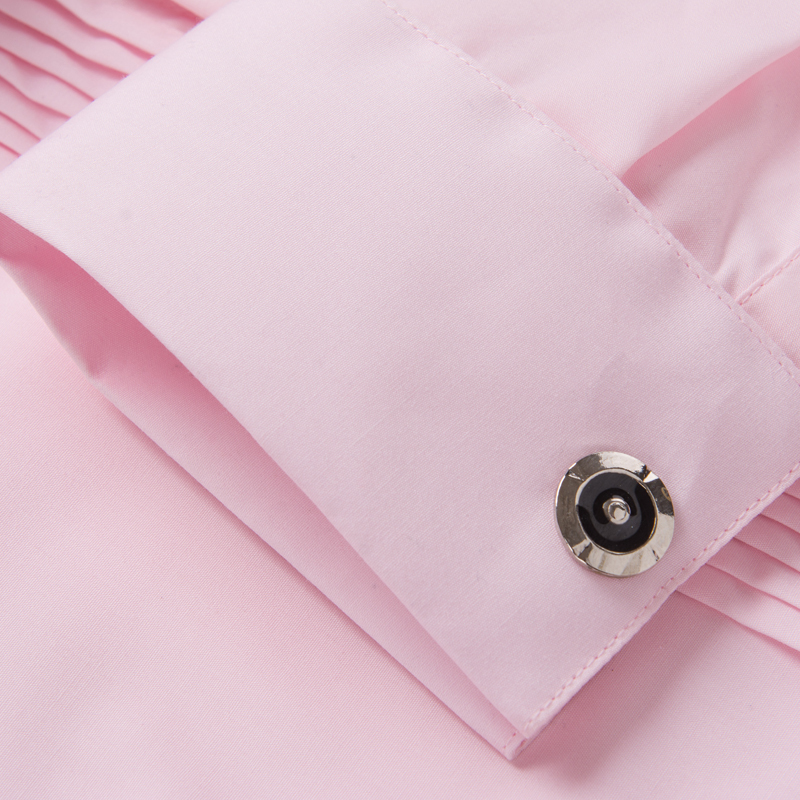 Wholesale- 2016 New French Cuff Button Shirt Men's Business Casual Shirts Wedding Dress Fashion Swallow Collar Shirts 3XL Z1542-Euro