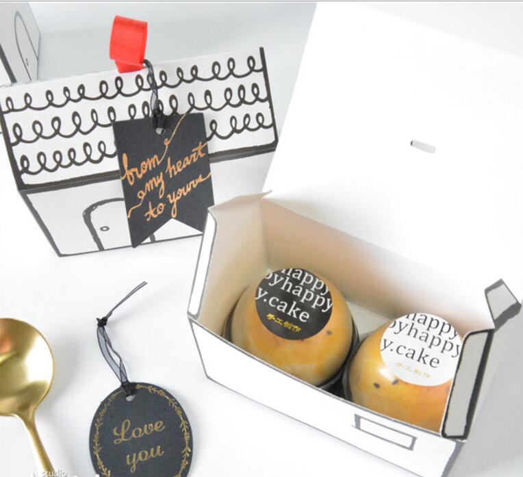 1000pcs Small House Paper Packing box nougat cookies candy box wedding gift Boxes gifts box Free DHL FEDEX Shipping