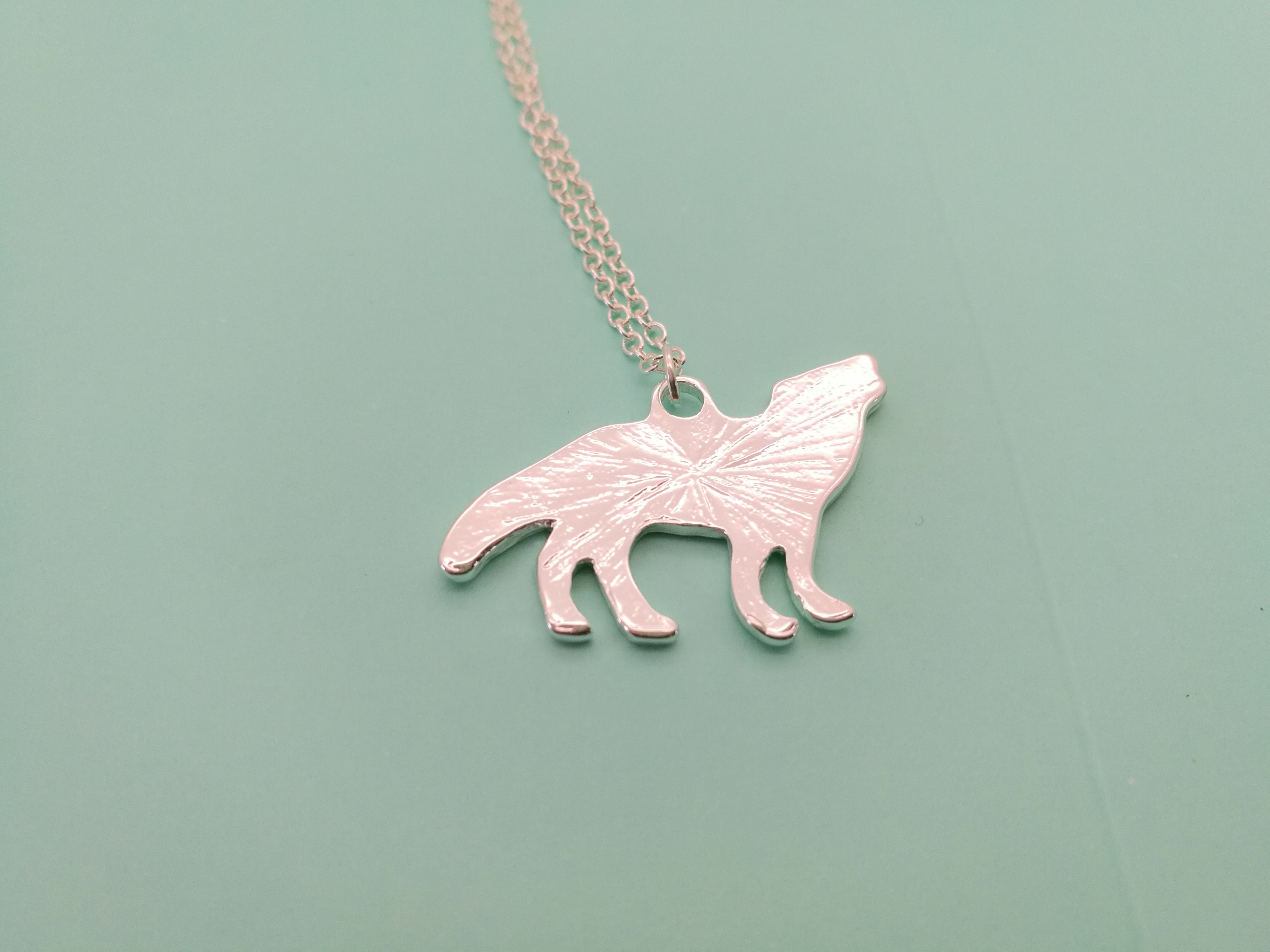 10PCS- N143 Outline Silhouette Totem Howling Wolf Necklace Norse Vikings Teen Wolf Necklaces for Original Animal Dog Jewelry