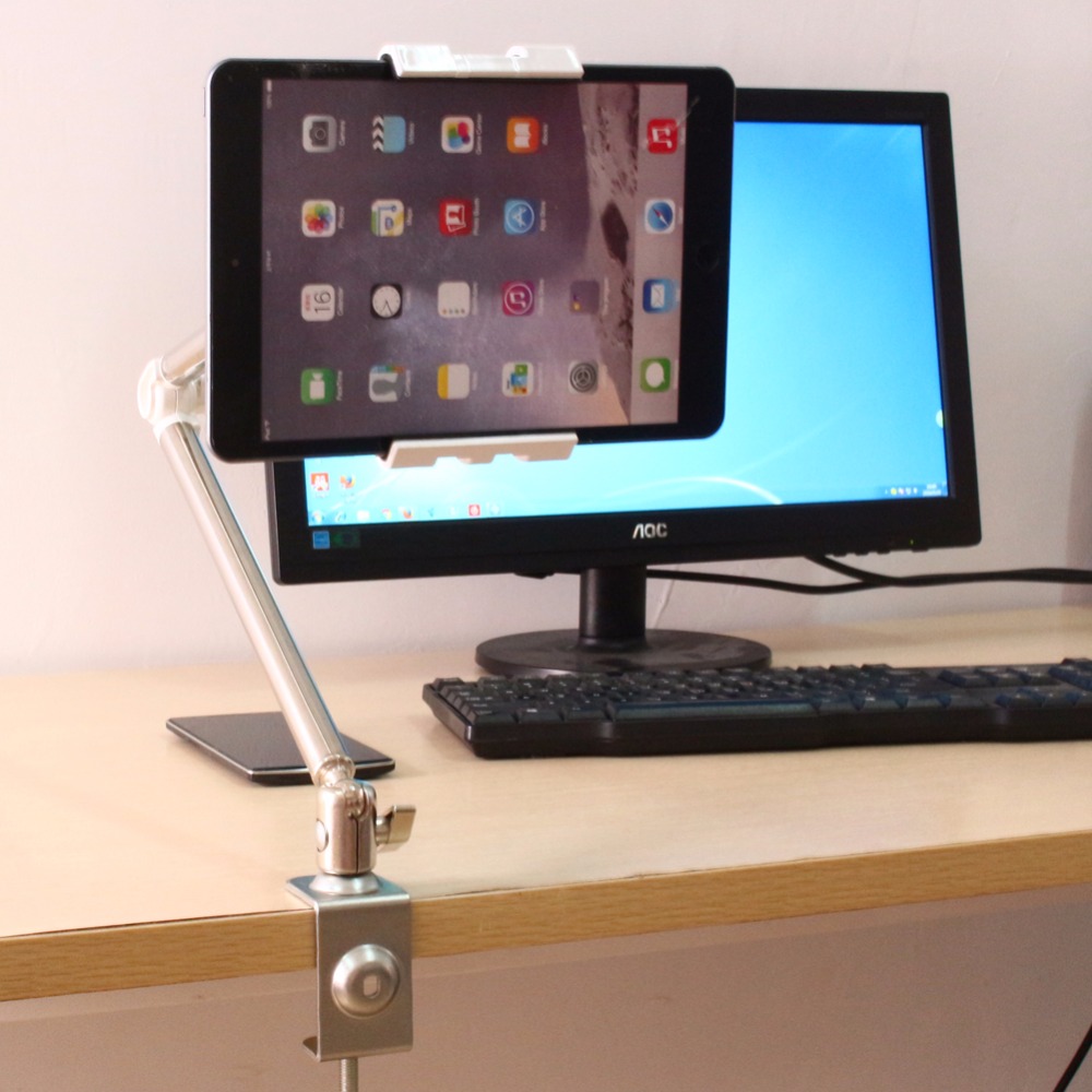 New Freeshipping 360 Rotating Flexible Arm Tablet PC Holder Mobile Phone Stand Lazy Bed Table Mount Bracket for iPad Air Mini