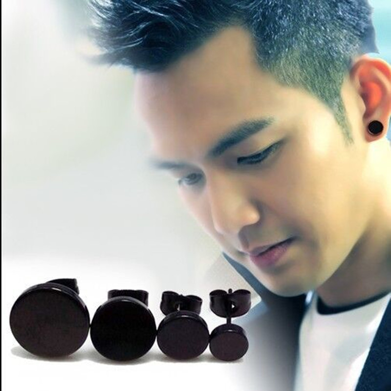 Korea Black Round Ear Stud Pin Earrings Man 316L Stainless Steel Personalized Punk Fashion Jewelry 8mm
Korea Black Round Ear Stud Pin Earrings Man 316L Stainless Steel Personalized Punk Fashion Jewelry 8mm