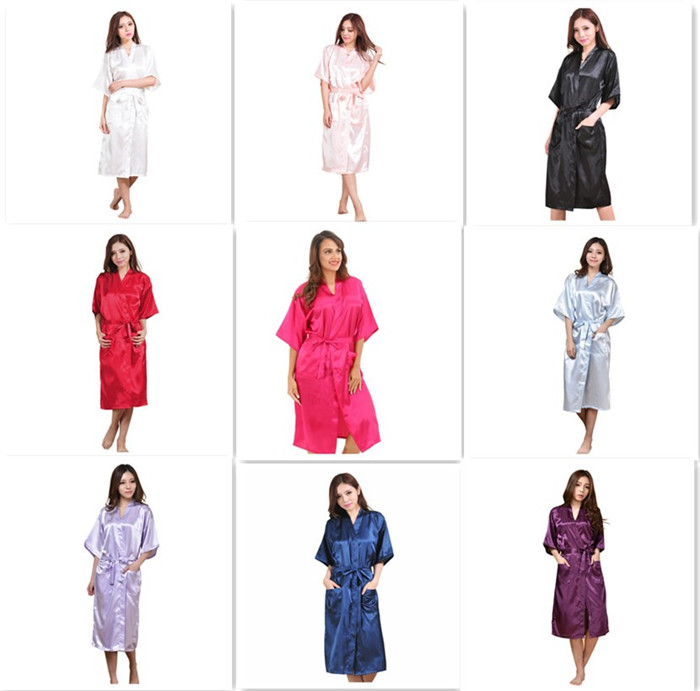 9 colors Fashion Women's Solid Silk Kimono Robe for Bridesmaids Wedding Party Night Gown Pajamas M011, Black;red
9 colors Fashion Women's Solid Silk Kimono Robe for Bridesmaids Wedding Party Night Gown Pajamas M011, Black;red