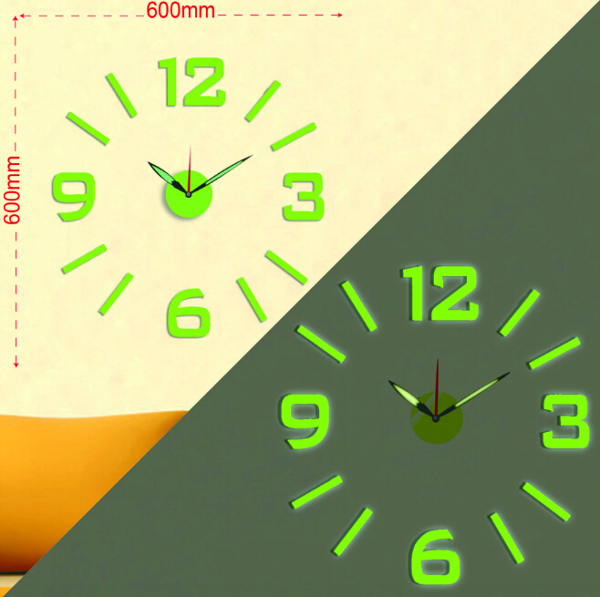 Wholesale- Innovative DIY wall clock home decoration wall clock luminous clock