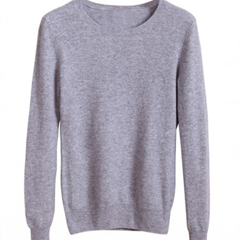 Women's Casual Full Sleeve Solid O-Neck Cashmere Blend Sweaters Spring Autumn Winter Female Warm Knitted Pullovers