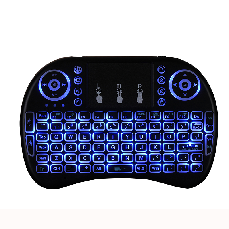 Rii I8 2.4GHz Wireless Mouse Gaming Keyboards White Backlight Multi-color Backlit Mouse Remote Control for TV Android Boxes MXQ PRO X96
