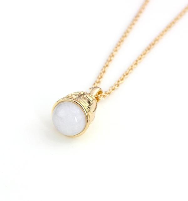 Fashion Natural Stone Pendant Necklace Charm Jewelry K Gold Plating Chain Pendant Necklace For Women