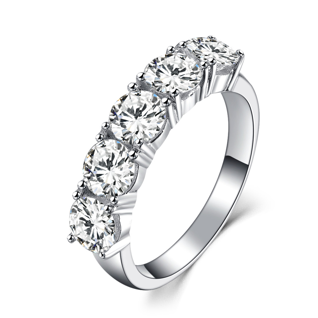 Five Stones 2.5Ct Round Cut Synthetic Diamond Wedding Female Ring Solid 925 Sterling Silver Ring White Gold Plated Jewelry
Five Stones 2.5Ct Round Cut Synthetic Diamond Wedding Female Ring Solid 925 Sterling Silver Ring White Gold Plated Jewelry