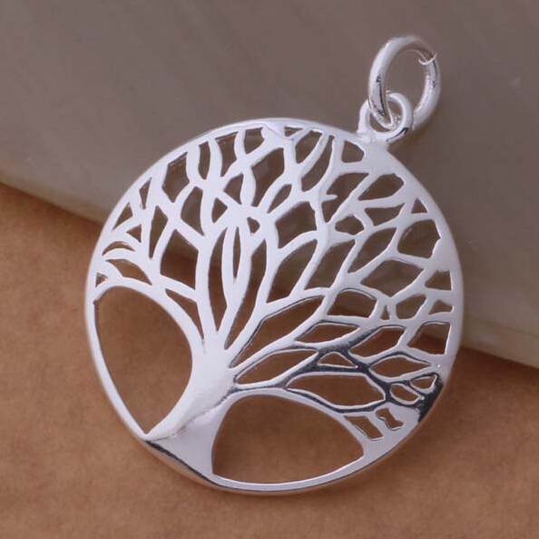 Fashion silver Tree Of Life Pendant Necklace silver totem religion 18inch collares populares 925 wedding Valentines Day jewelry