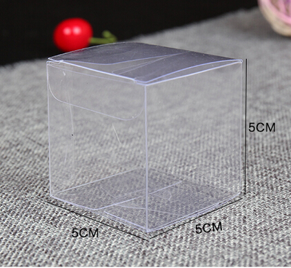 50pcs Square Plastic Clear PVC Boxes Transparent Waterproof Gift Box PVC Carry Cases Packaging Box For Kids Gift jewelryCandytoy