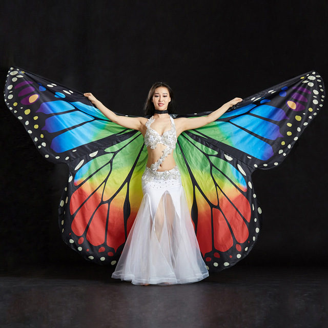 2019 Performance Women Dancewear Stage Props Polyester Cape Cloak Dance Fairy Wing Butterfly Wings for Belly Dance (with sticks), Multicolored
2019 Performance Women Dancewear Stage Props Polyester Cape Cloak Dance Fairy Wing Butterfly Wings for Belly Dance (with sticks), Multicolored