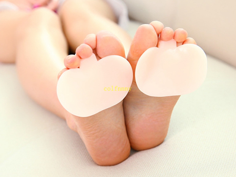 100Pairs/lot Silicone Metatarsal Ball Toe Gel Pad Separators Forefoot Foot Pads Shoes Insoles Pain Relief Care