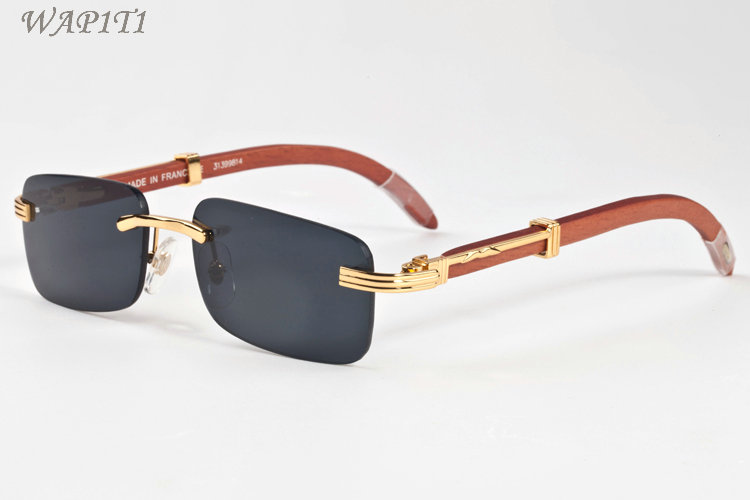 Wood Sunglasses For Mens Sports Sunglasses Vintage Gold Metal Alloy Rimless Wood Legs Clear Lenses Vintage Retro Sun glasses
Wood Sunglasses For Mens Sports Sunglasses Vintage Gold Metal Alloy Rimless Wood Legs Clear Lenses Vintage Retro Sun glasses