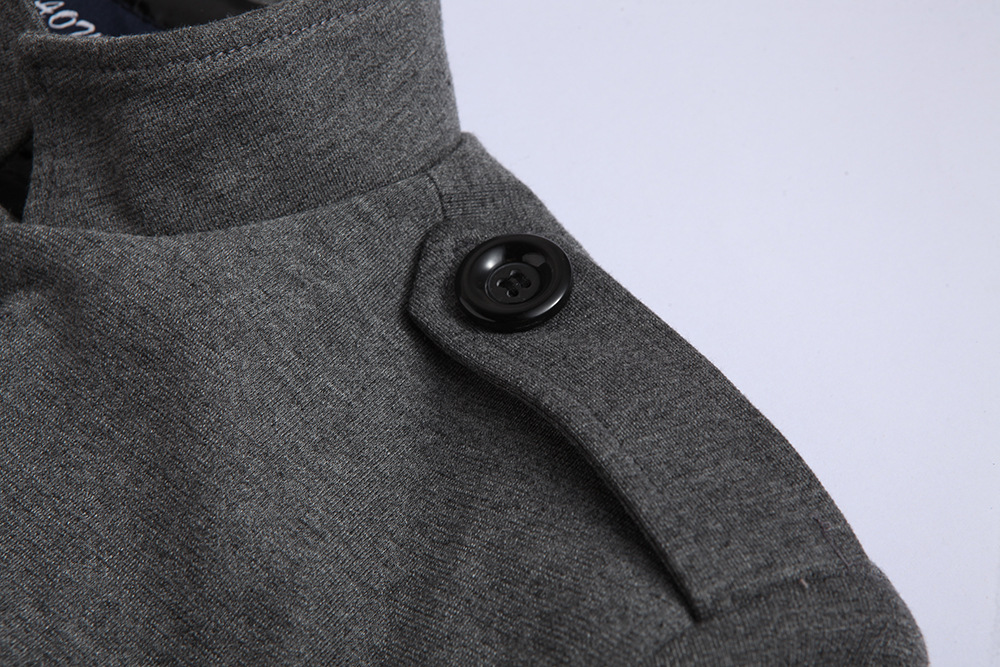 New Arrivals Winter Men Casual Stand Collar Chinese Tunic Suit Blazer Jackets Black Single Breasted Slim Jacket and Coat M-2XL