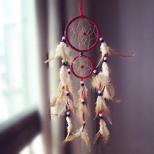 Wholesale- Double Circle Dream Catcher with Feathers Hanging Decoration Bedroom Ornament
Wholesale- Double Circle Dream Catcher with Feathers Hanging Decoration Bedroom Ornament