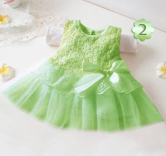 2017 Baby girl bow dress princess dress children lace patchwork sleeveless dresses flower girl party dress kids fashion clothing