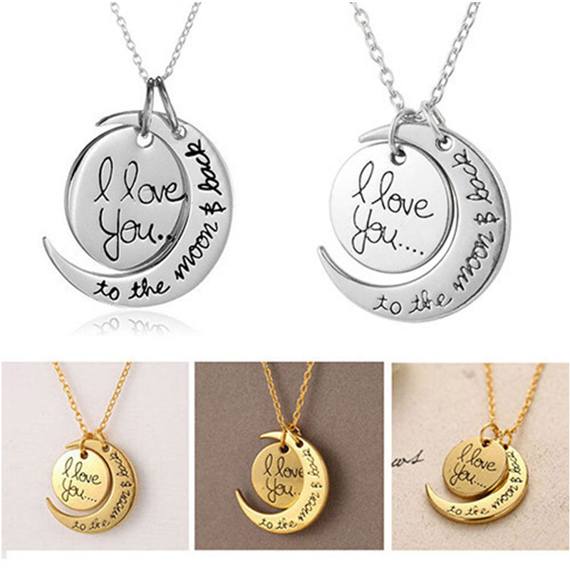 Fashion Necklace Moon Necklace I Love You To The Moon And Back For Mom Sister Family Pendant Link Chain
Fashion Necklace Moon Necklace I Love You To The Moon And Back For Mom Sister Family Pendant Link Chain