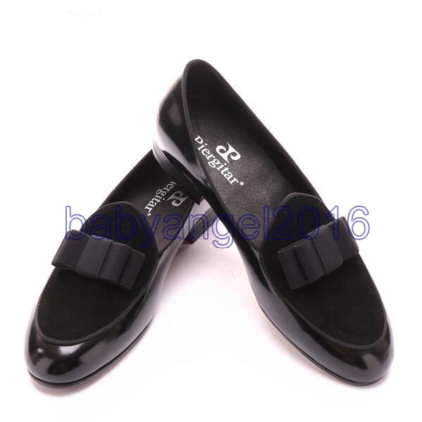 Three color Genuine Leather and Nubuck Leather stitching with Bowtie men handmade luxurious flats Men's banquet classic loafers, Black
Three color Genuine Leather and Nubuck Leather stitching with Bowtie men handmade luxurious flats Men's banquet classic loafers, Black